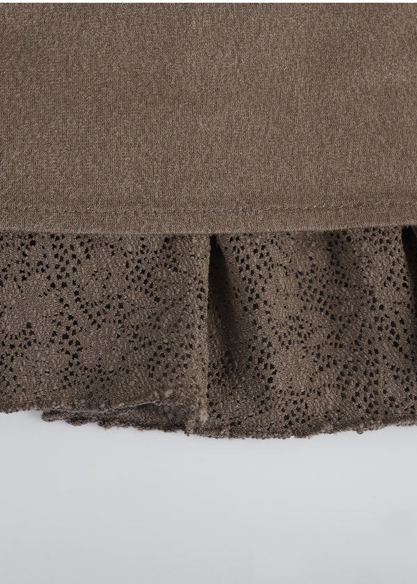 Agata Suede Cancan Mini Skirt