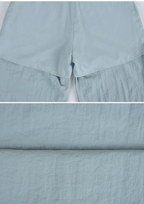 Barbet Line Nylon Wide Pants