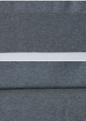 Base Open Collar Loose Fit Knit