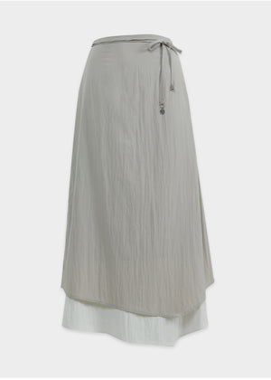 Beguile Unbalance Strap Long Skirt