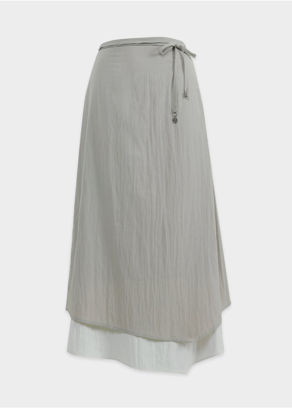 Beguile Unbalance Strap Long Skirt