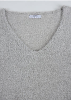 Belita Hairy Knit-Wool Sleeveless Setup