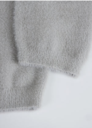 Belita Hairy Knit-Wool Sleeveless Setup