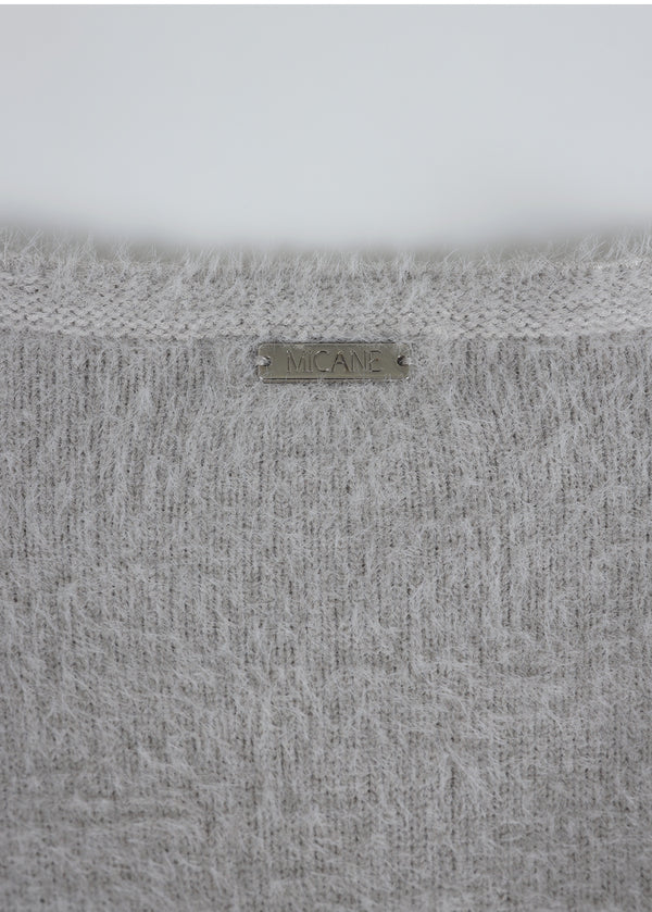 Belita Hairy Knit-Wool Sleeveless Setup