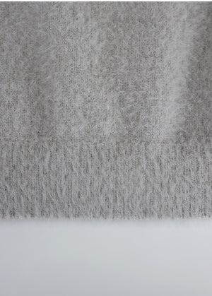 Belita Hairy Knit-Wool Sleeveless Setup