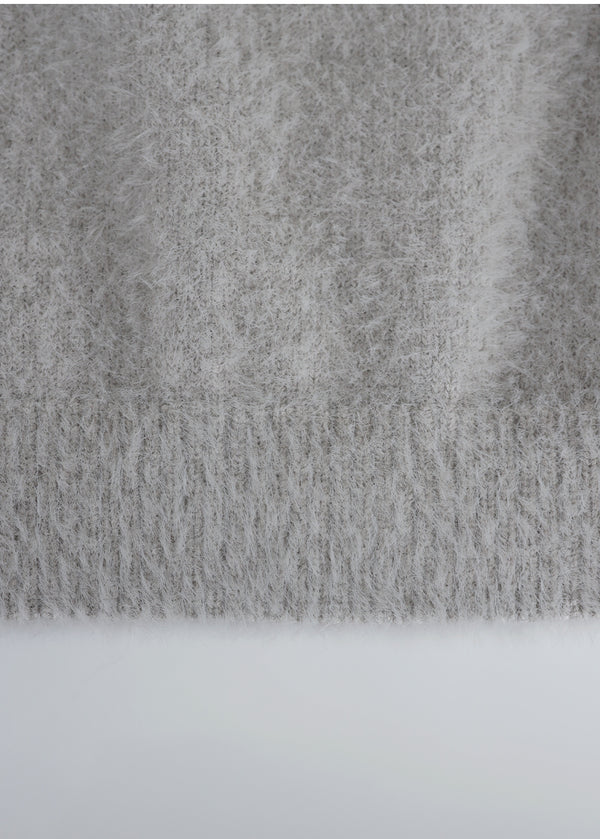 Belita Hairy Knit-Wool Sleeveless Setup