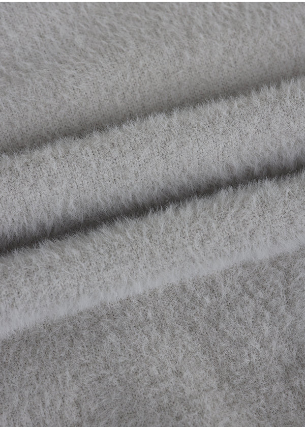 Belita Hairy Knit-Wool Sleeveless Setup