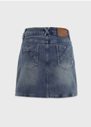 Beloved M-Point Denim Mini Skirt
