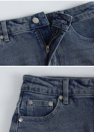 Beloved M-Point Denim Mini Skirt