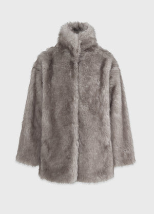 Bernice High Neck Half Fur Jacket