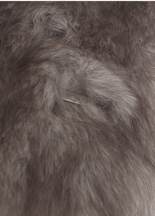 Bernice High Neck Half Fur Jacket