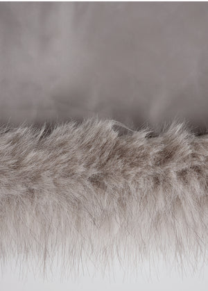 Bernice High Neck Half Fur Jacket