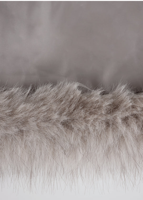 Bernice High Neck Half Fur Jacket