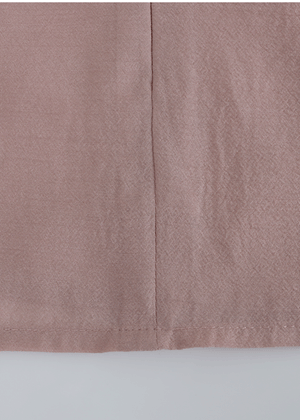 Billowy Flat-Collar Wrap Blouse