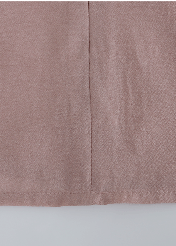 Billowy Flat-Collar Wrap Blouse