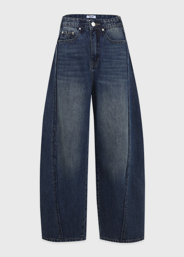 Blake Fringe Line Wide Denim Pants