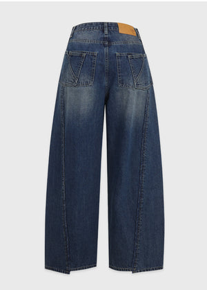 Blake Fringe Line Wide Denim Pants