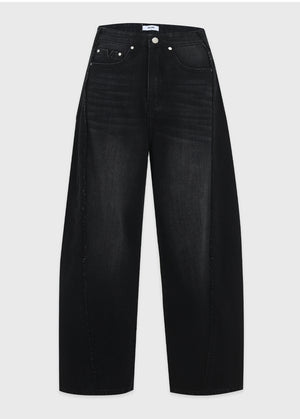 Blake Fringe Line Wide Denim Pants