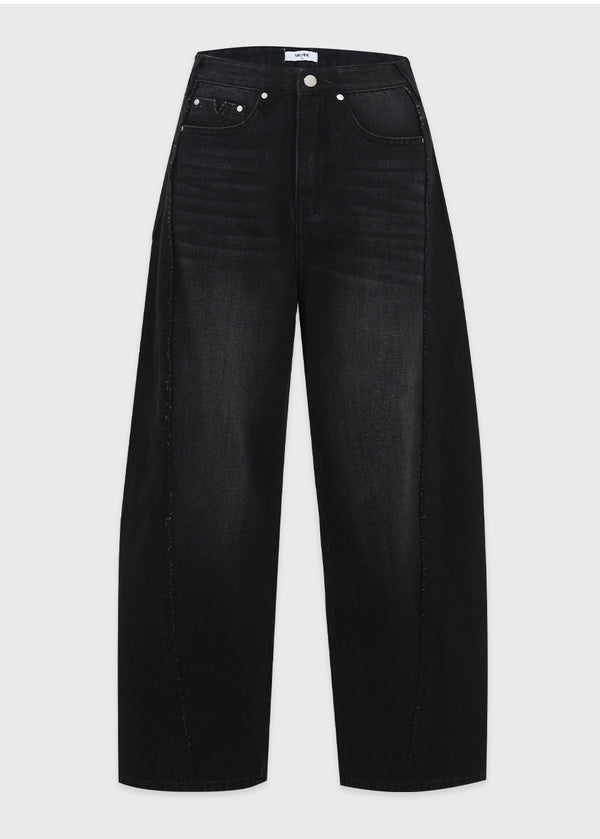 Blake Fringe Line Wide Denim Pants