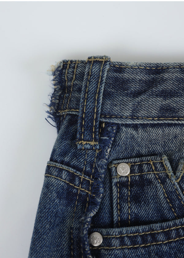 Blake Fringe Line Wide Denim Pants