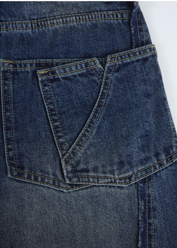 Blake Fringe Line Wide Denim Pants