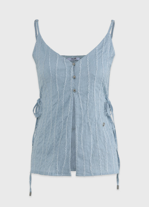 Blob V-neck Slit Bustier