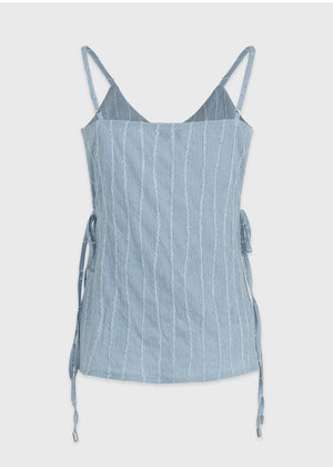 Blob V-neck Slit Bustier