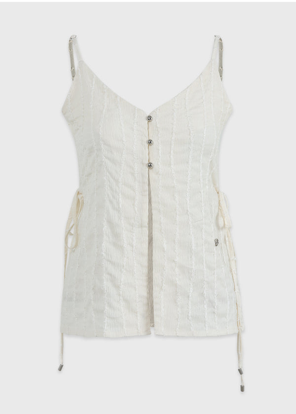 Blob V-neck Slit Bustier