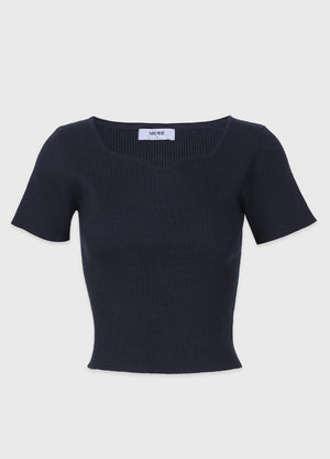 Blossom Heart-Boat neck Knit