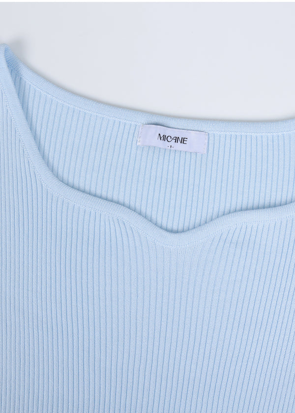 Blossom Heart-Boat neck Knit