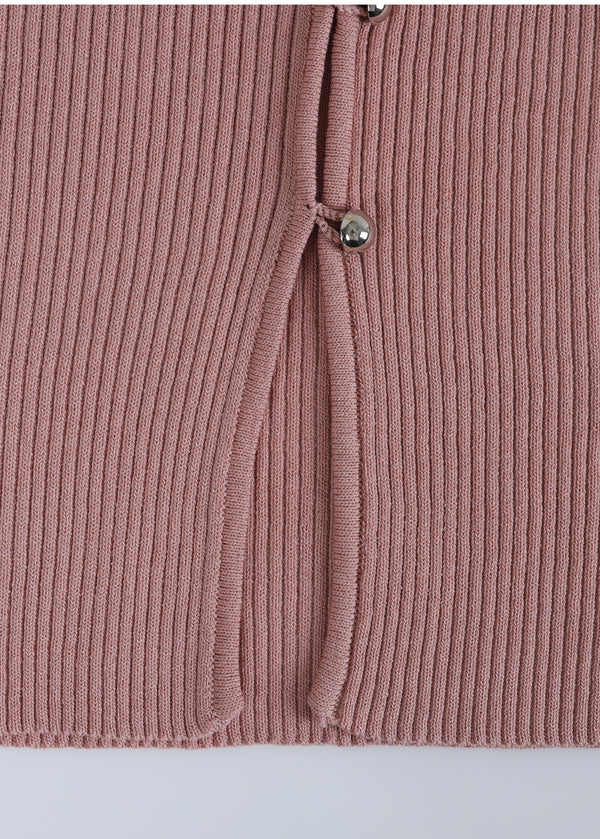 Bouquet Heart Neck Knit Sora