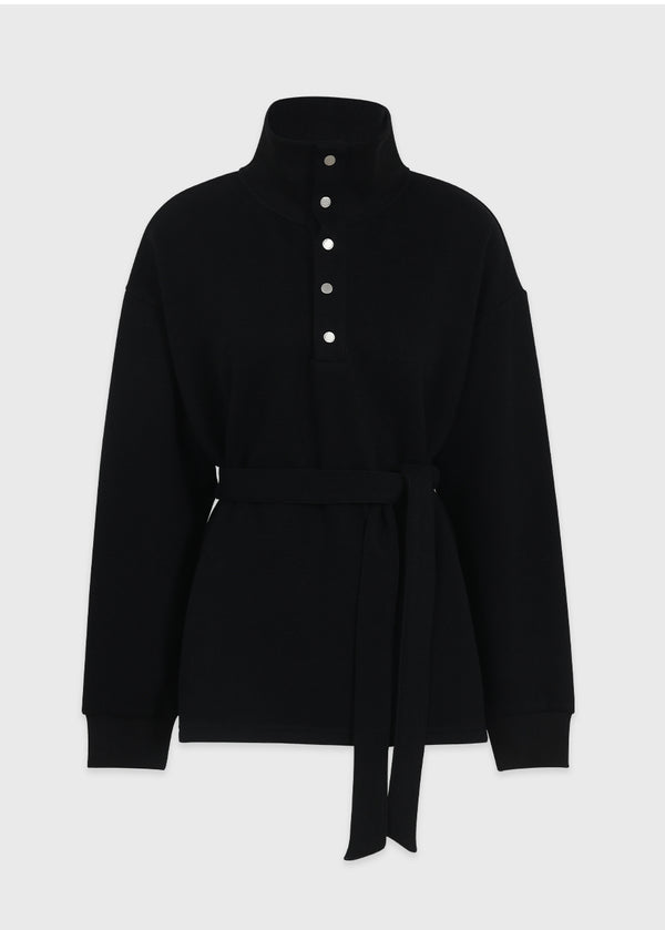 Brody High-neck Overfit Wool Sweatshirt