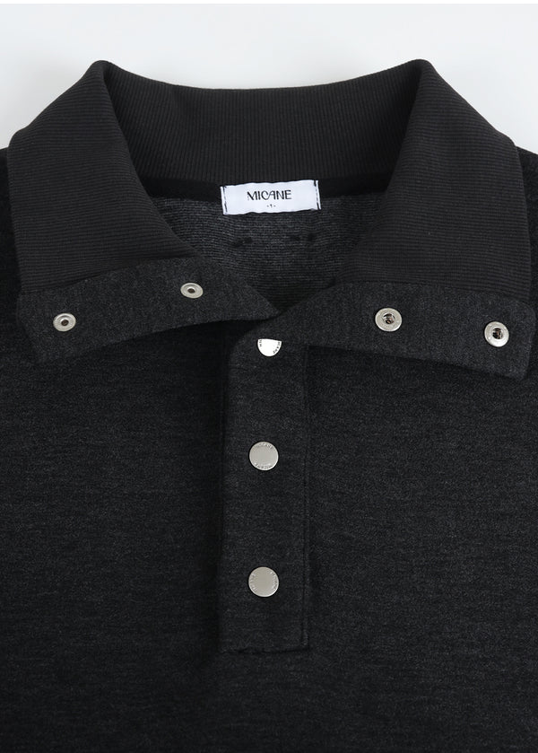 Brody High-neck Overfit Wool Sweatshirt