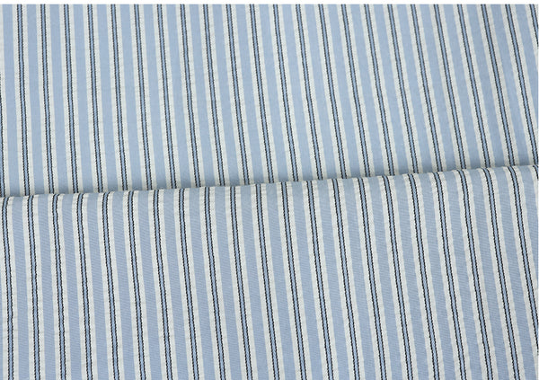 Bubbly Stripe Open Collar Long Dress