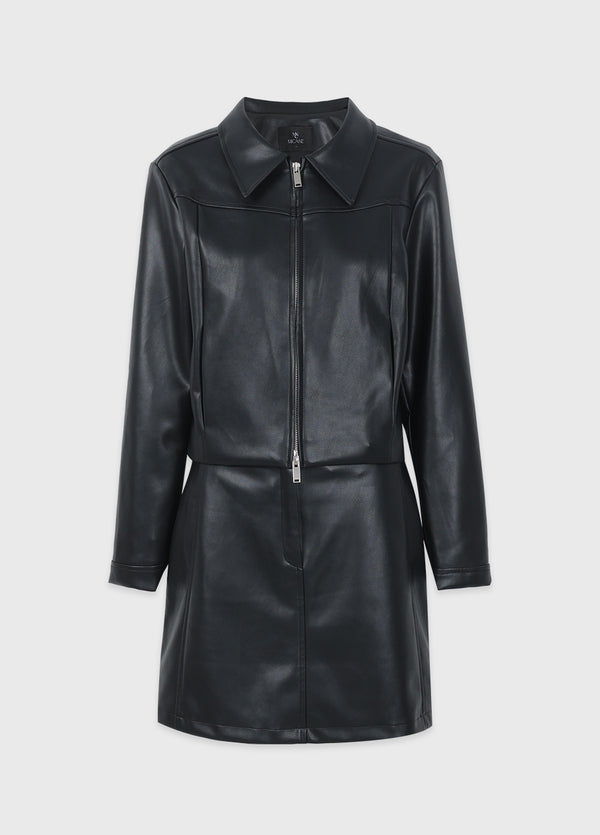Classy Leather Skirt Black