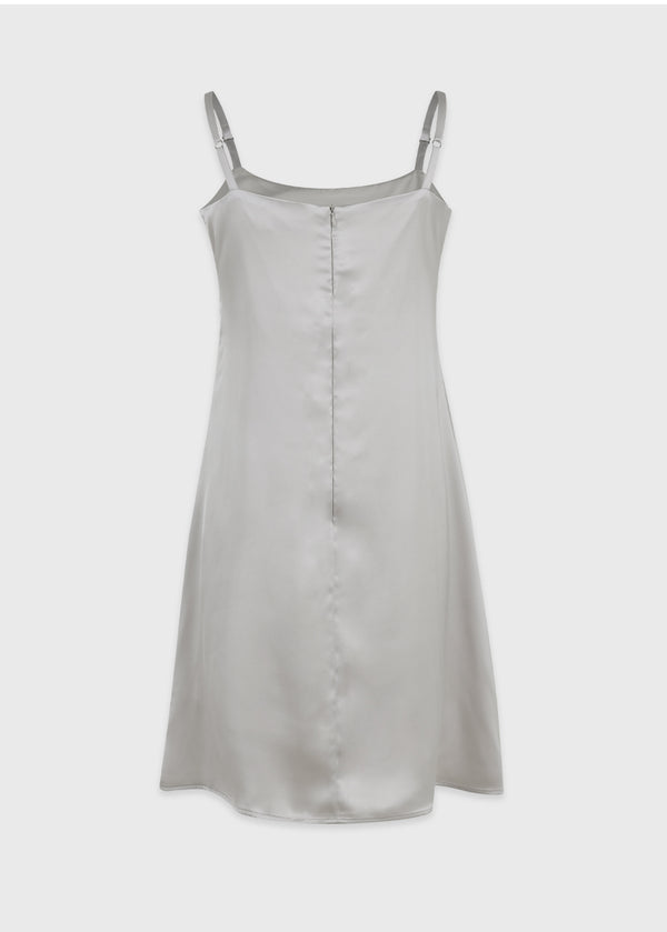 Dina Fur Cardigan- Satin Dress Setup