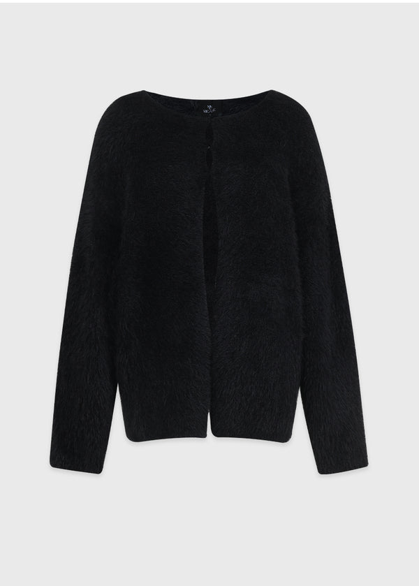 Dina Fur Cardigan- Satin Dress Setup