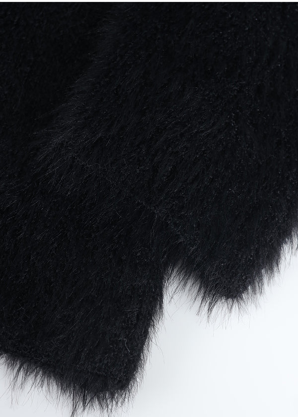 Dina Fur Cardigan- Satin Dress Setup