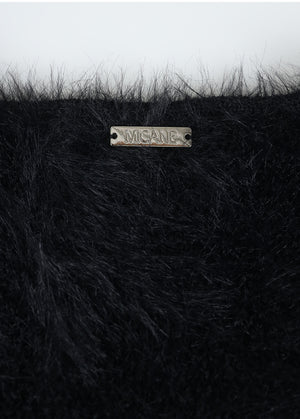 Dina Fur Cardigan- Satin Dress Setup