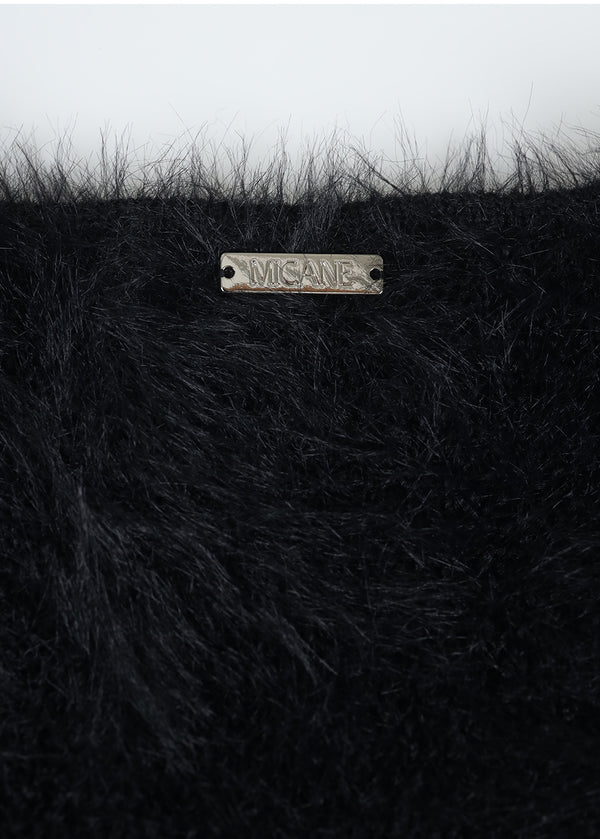 Dina Fur Cardigan- Satin Dress Setup