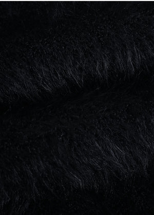 Dina Fur Cardigan- Satin Dress Setup