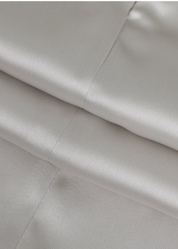 Dina Fur Cardigan- Satin Dress Setup