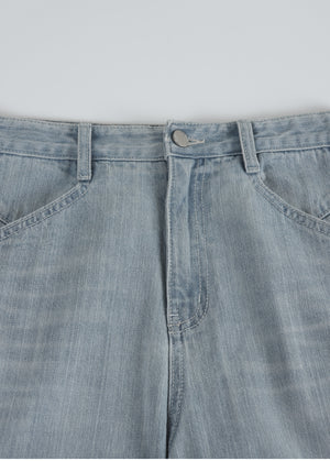 Drew Line Wide Denim Pants
