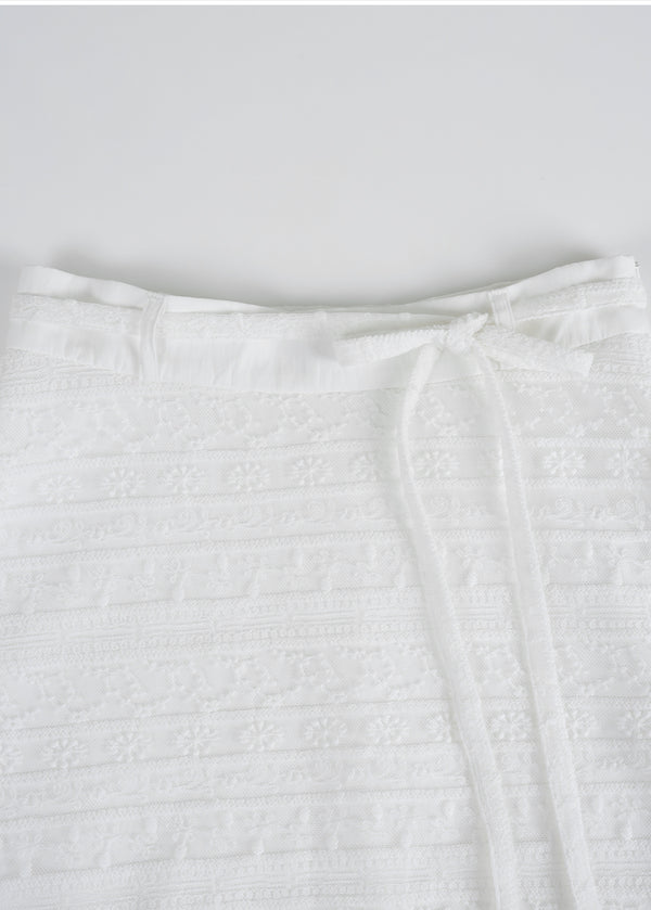 Eglantine Lace Shirring Skirt