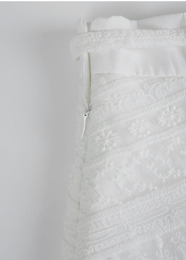 Eglantine Lace Shirring Skirt