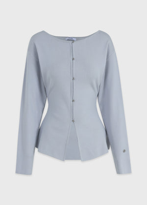 Evelyn Boat Neck Flare Knit
