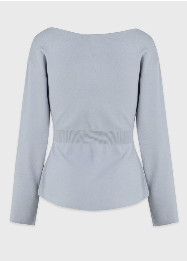 Evelyn Boat Neck Flare Knit