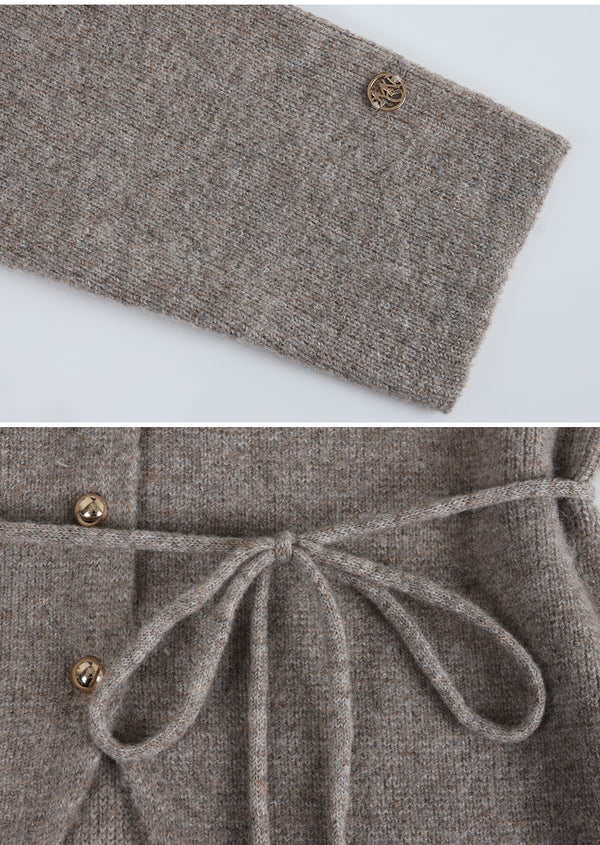 Even Wool V-Neck Strap Cardigan