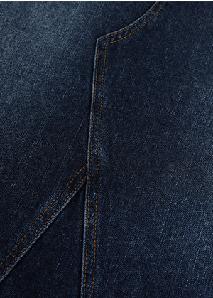 Finly Fringe Denim Long Skirt