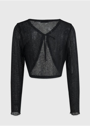 Fondly Crochat Crop Cardigan